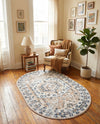 Cambridge Classics Collection Area Rug -  Pembroke (Beige) Oval Beige  lifestyle 62