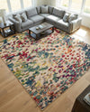 Outdoor Marrakesh Collection Area Rug -  Oujda Square Multi  lifestyle 79