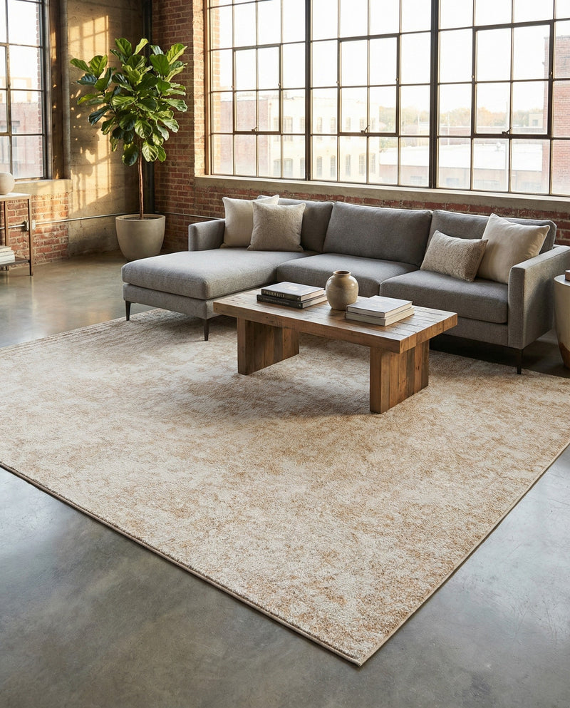 Luminara Sands Collection Area Rug - Elysium (Sand) Rectangle Sand  lifestyle 10