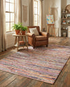 Thar Cotton Collection Area Rug - Alleppey Rectangle Multi White  lifestyle 31