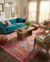 Caribbean Breeze Collection Area Rug -  Xcalak Rectangle Red  lifestyle 28