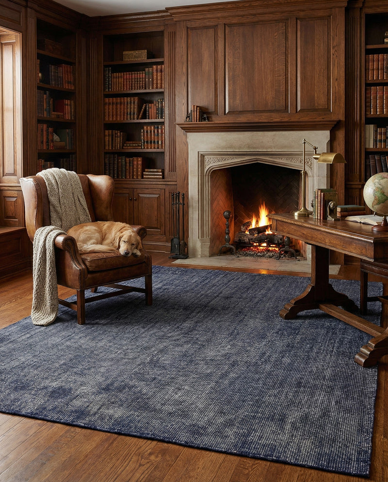 Berkshire Estate Collection Area Rug - Windsor (Blueberry) Rectangle Blueberry  lifestyle 8