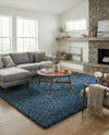 Alpine Plush Collection Area Rug - Verbier Rectangle Dblue  lifestyle 39