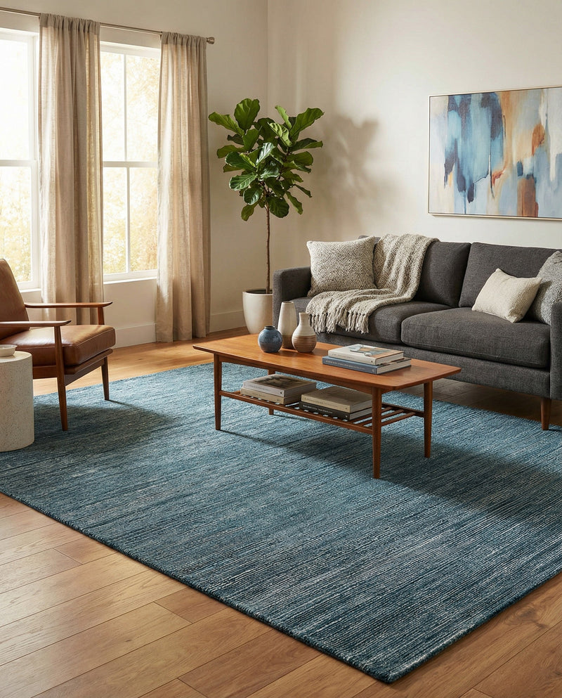 Bloomsbury Elegance Collection Area Rug -  Kensington (Blue) Rectangle Blue  lifestyle 21