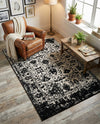 Cascade Range Collection Area Rug -  Shasta (Black and White) Rectangle Black and White  lifestyle 9