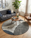 Copenhagen Edge Collection Area Rug -  Amager Round Multi  lifestyle 72