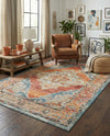 Savannah Soiree Collection Area Rug - Serengeti (Rust Red) Rectangle Rust Red  lifestyle 8