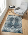 Aegean Elegance Washables Collection Area Rug -  Naxos Rectangle Navy Blue  lifestyle 13