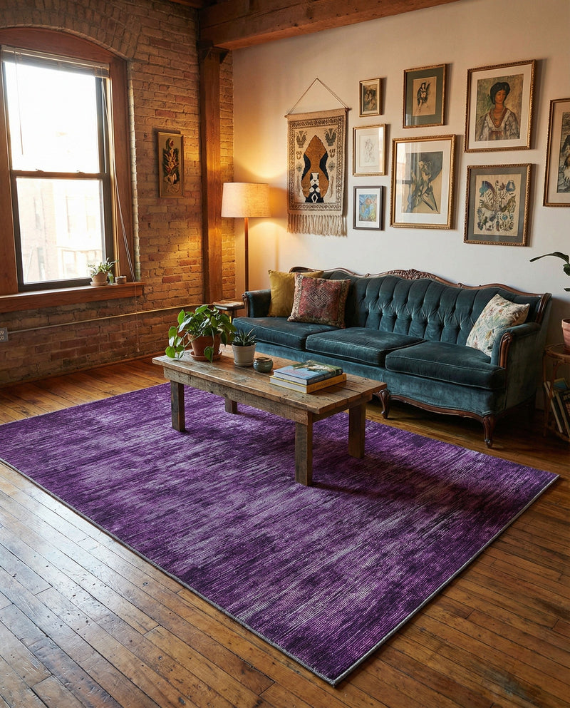 Sahara Essence Collection Area Rug - Oasis (Purple) Rectangle Purple  lifestyle 18