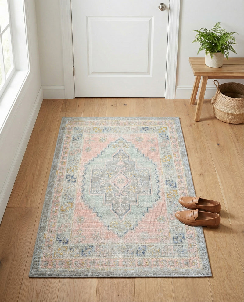 Savannah Series Collection Area Rug -  Augusta (Pink) Rectangle Pink  lifestyle 20