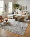 Coastal Manor Collection Area Rug -  Wavecrest Rectangle Gray  lifestyle 45