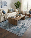 Seville Elegance Collection Area Rug - Cordoba Rectangle Gray Blue  lifestyle 16