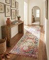 Parisian Elegance Collection Area Rug - Versailles (Pink Gray) Runner Pink Gray  lifestyle 42