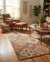 Benares Handwoven Jute Collection Area Rug - Ganges Rectangle Multi  lifestyle 14