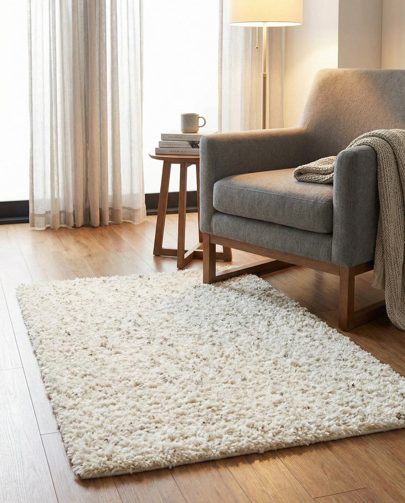 Plush Oasis Collection Area Rug - Serenity (Snow White) Rectangle Snow White  lifestyle 36