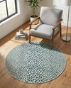 Urban Oasis Rugs Collection Area Rug -  Terrace (Teal) Round Teal  lifestyle 70
