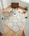 Trellis Mosaic Collection Area Rug - Arborville (Ivory) Square Ivory  lifestyle 95