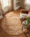 Savannah Soiree Collection Area Rug -  Everglade (Rust Red) Round Rust Red  lifestyle 32