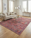 Zahara Oasis Collection Area Rug -  Tangier Rectangle Rust Red  lifestyle 18