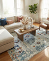 Tangier Treasures Collection Area Rug - Casablanca Rectangle Light Blue  lifestyle 14