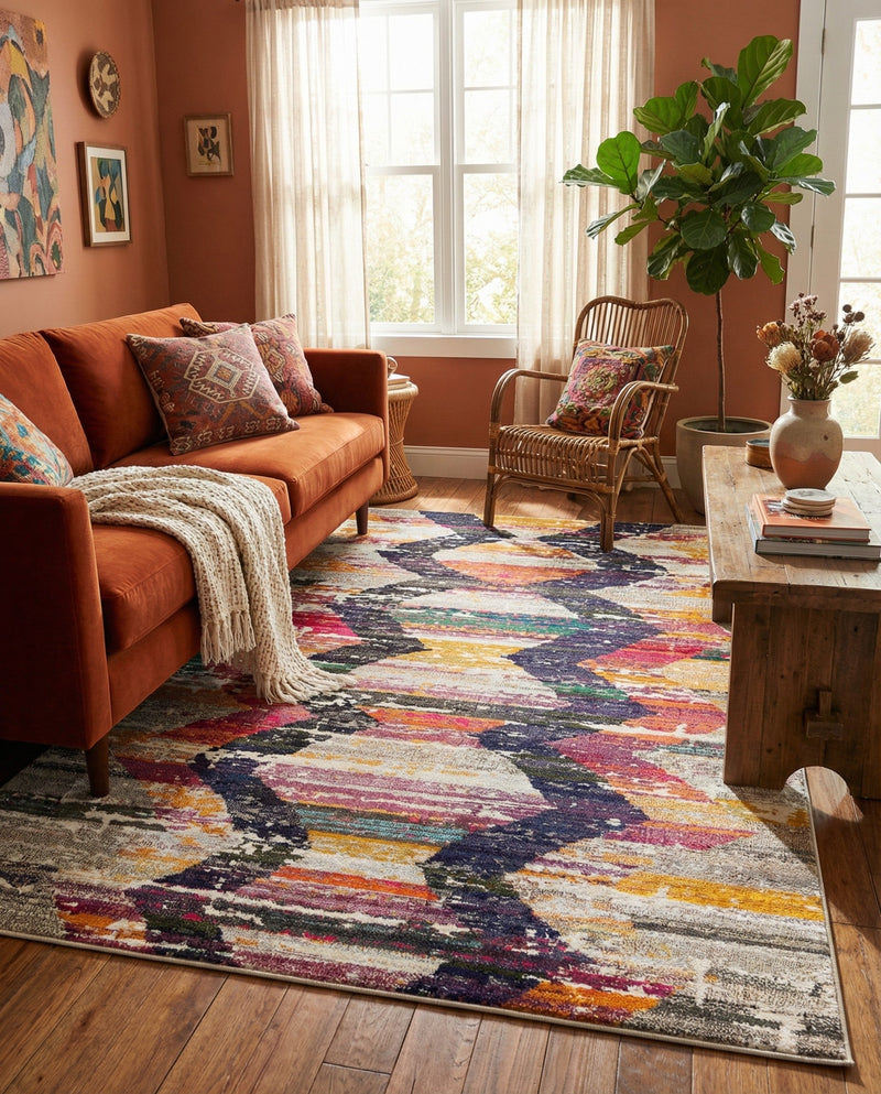 Colorburst Oasis Collection Area Rug -  Mirage Rectangle Multi  lifestyle 18