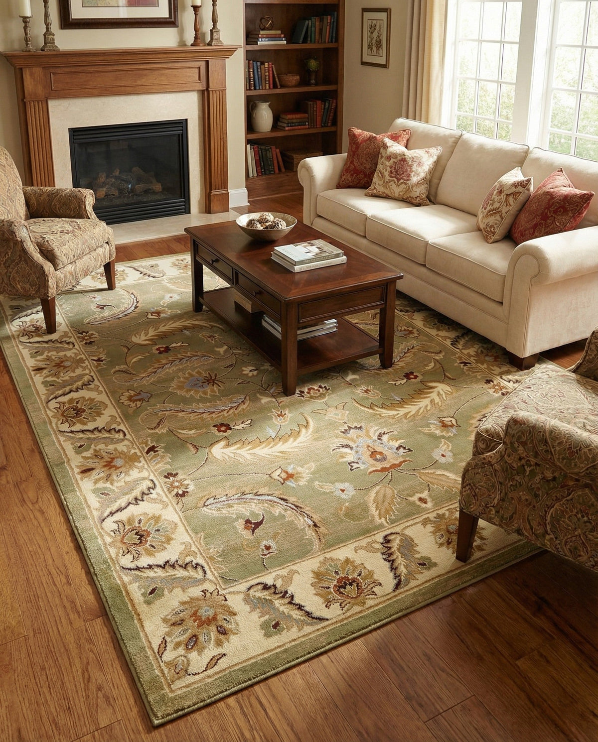 Jaipur Elegance Collection Area Rug -  Lal Rectangle Green  lifestyle 19