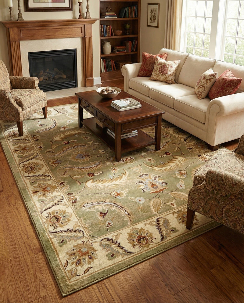Jaipur Elegance Collection Area Rug -  Lal Rectangle Green  lifestyle 19