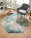 Colorburst Oasis Collection Area Rug -  Tropic Octagon Blue  lifestyle 56