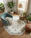 Beverly Grove Collection Area Rug - Melrose (Ivory) Octagon Ivory  lifestyle 78
