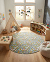 Wonder Tykes Collection Area Rug -  Chromatic Round Multi  lifestyle 52