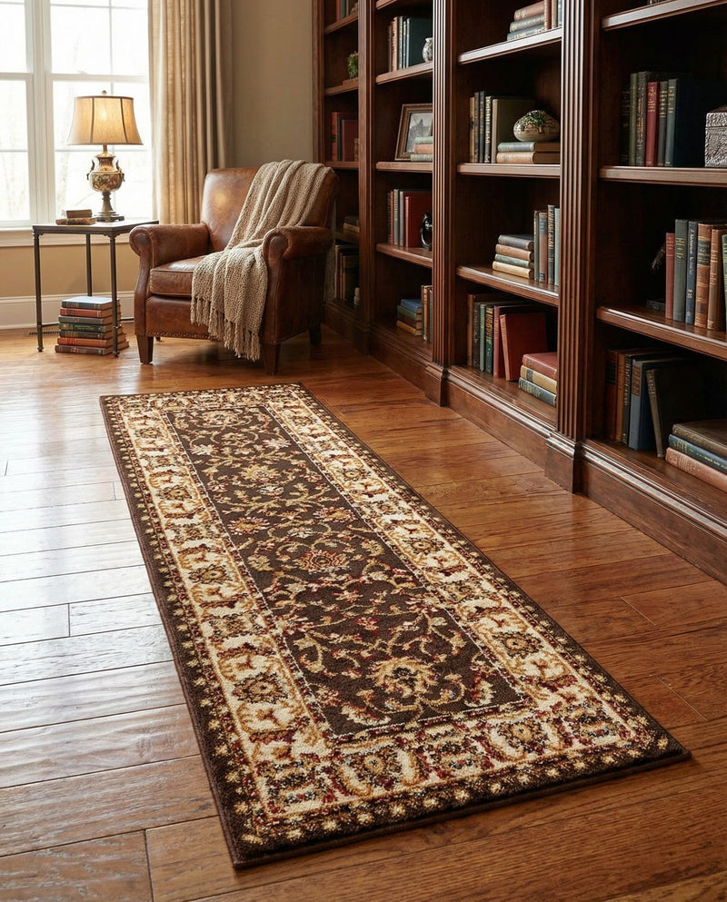 Jaipur Elegance Collection Area Rug -  Nahargarh (Brown) Runner Brown  lifestyle 82