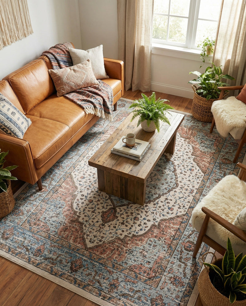 Mykonos Manor Collection Area Rug - Delos Rectangle Ivory  lifestyle 44