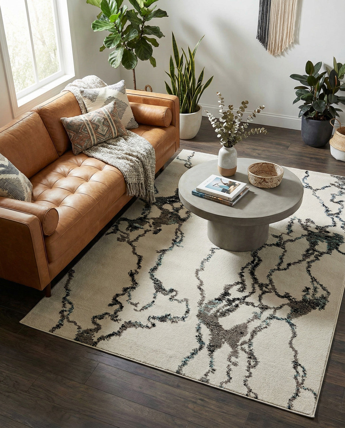 Brighton Terrace Collection Area Rug -  Aldrington Rectangle Ivory  lifestyle 25