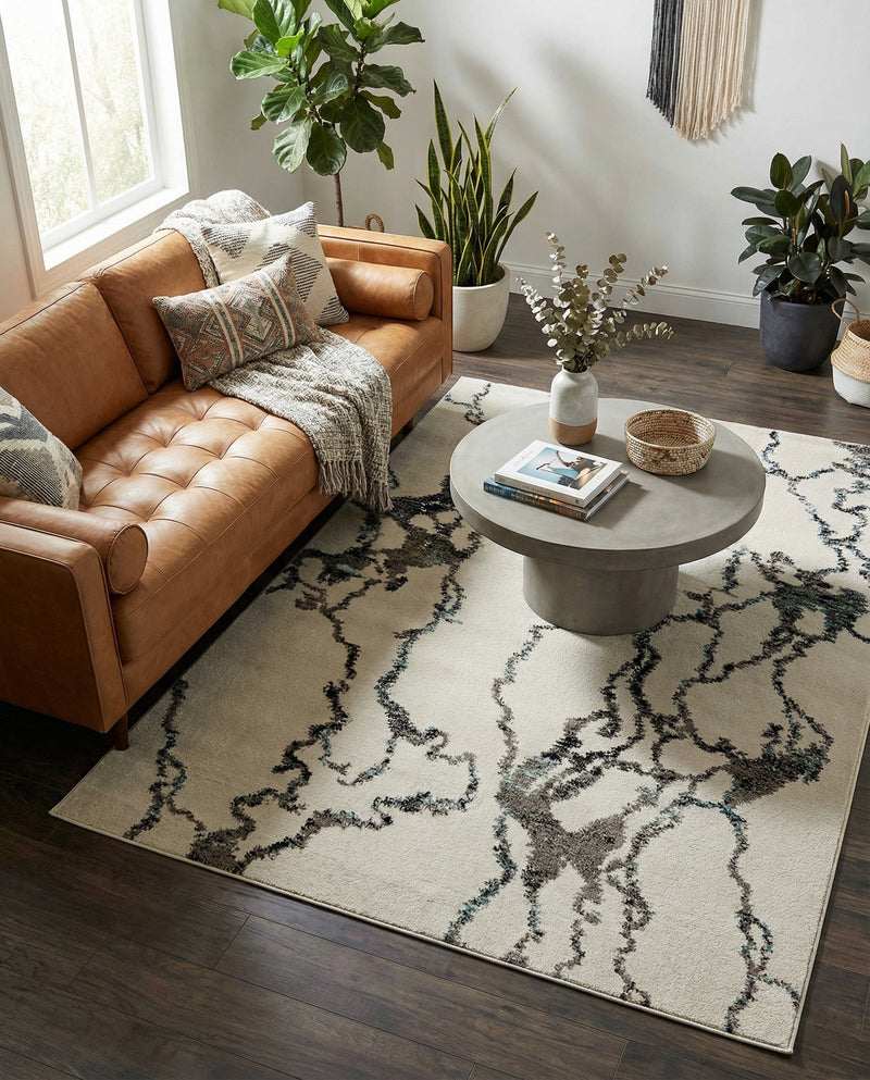 Brighton Terrace Collection Area Rug -  Aldrington Rectangle Ivory  lifestyle 25