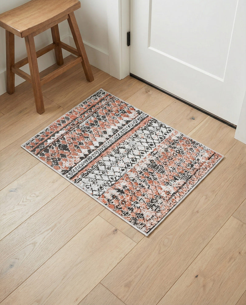 Dresden Elegance Collection Area Rug -  Zittau Rectangle Salmon  lifestyle 74
