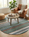 Laguna Sands Collection Area Rug -  Malibu Round Green  lifestyle 66