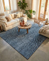 Aegean Elegance Washables Collection Area Rug -  Mykonos Rectangle Navy Blue  lifestyle 42