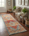 Savannah Soiree Collection Area Rug - Serengeti (Rust Red) Runner Rust Red  lifestyle 70