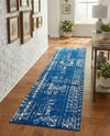 Brighton Stripes Collection Area Rug - Sussex (Navy Blue) Runner Navy Blue  lifestyle 65