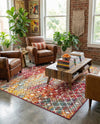 Mediterranean Lattice Collection Area Rug - Santorini (Multi) Rectangle Multi  lifestyle 5