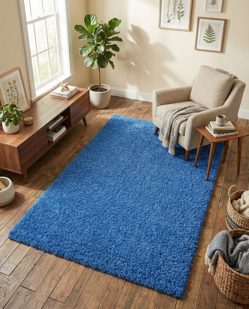 Plush Oasis Collection Area Rug - Serenity (Periwinkle Blue) Rectangle Periwinkle Blue  lifestyle 25