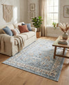 Savannah Elegance Collection Area Rug - Augusta (Aqua Blue) Rectangle Aqua Blue  lifestyle 5