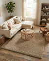 Cozy Comfort Shag Collection Area Rug - Haven (Khaki) Rectangle Khaki  lifestyle 20