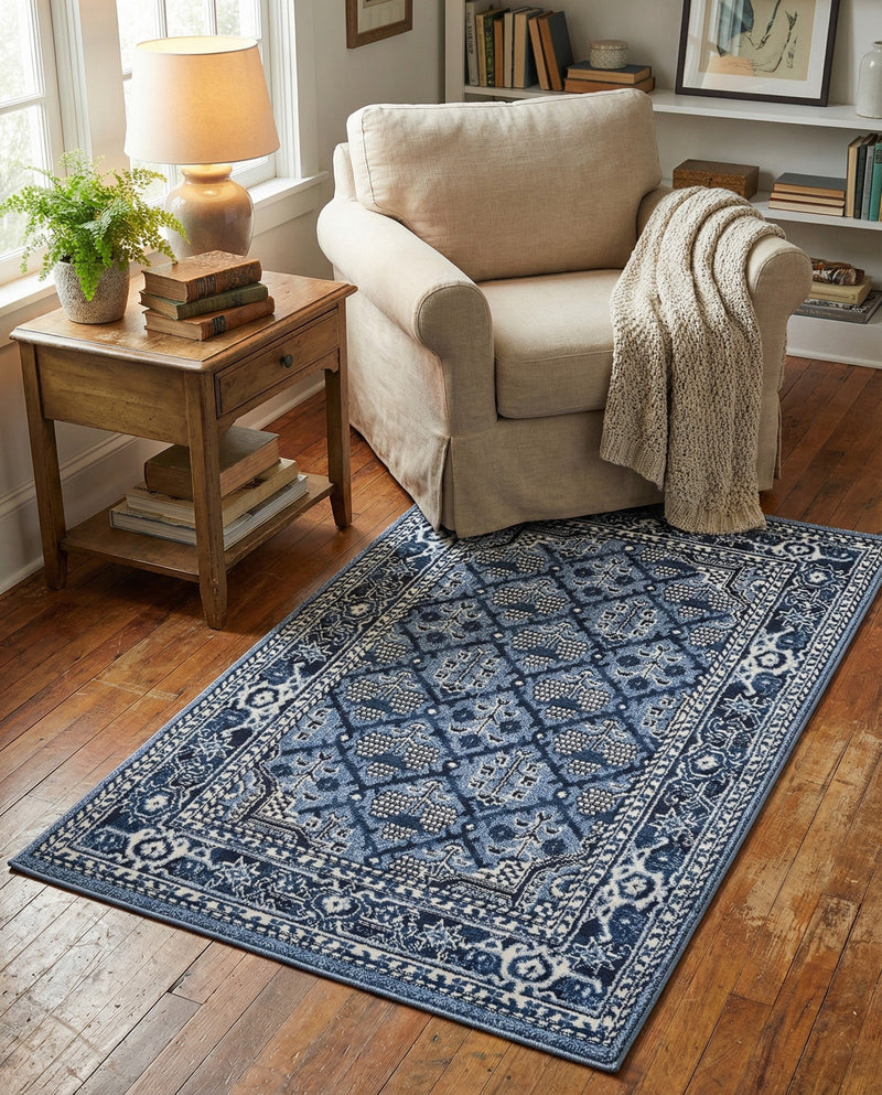 Horizon Collection Area Rug -  Aurora Rectangle Blue  lifestyle 5