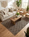 Osian Looms Collection Area Rug - Colaba Rectangle Black  lifestyle 33