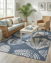 Seaside Haven Rugs Collection Area Rug -  Saltwater Rectangle Navy Blue  lifestyle 16