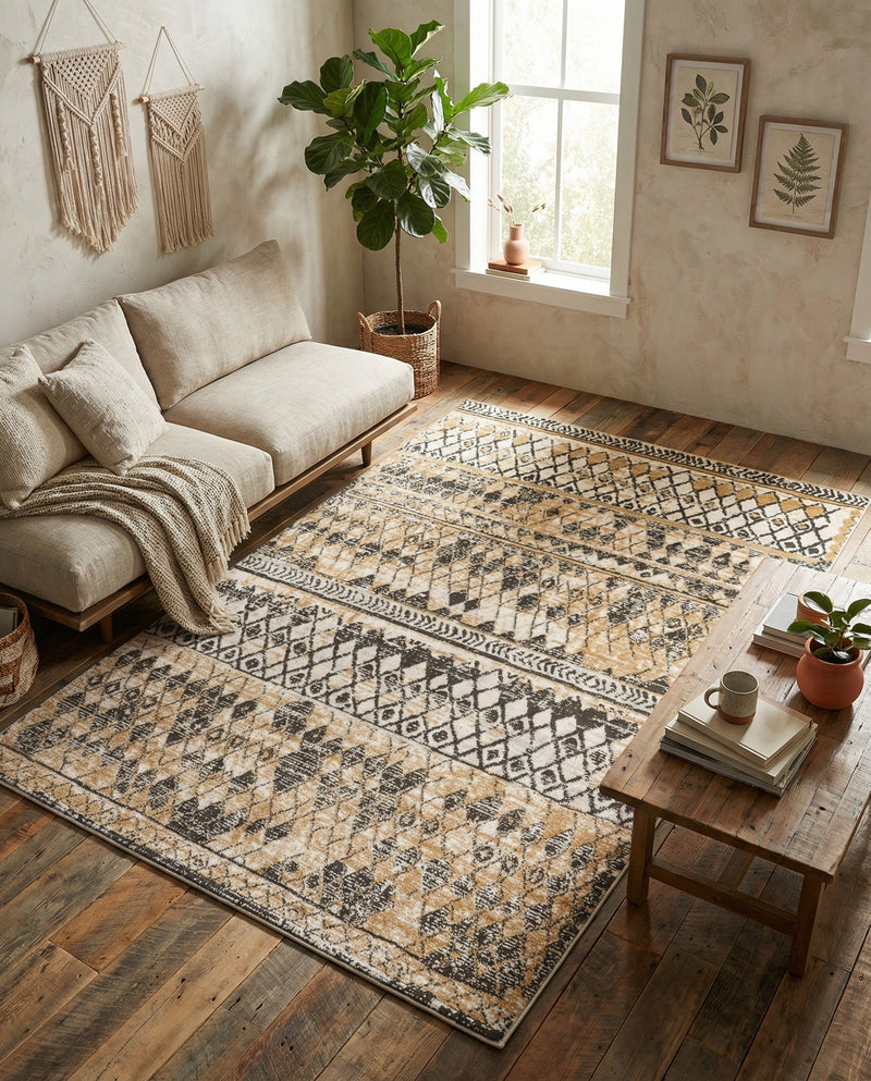 Dresden Elegance Collection Area Rug -  Zittau Rectangle Beige  lifestyle 23