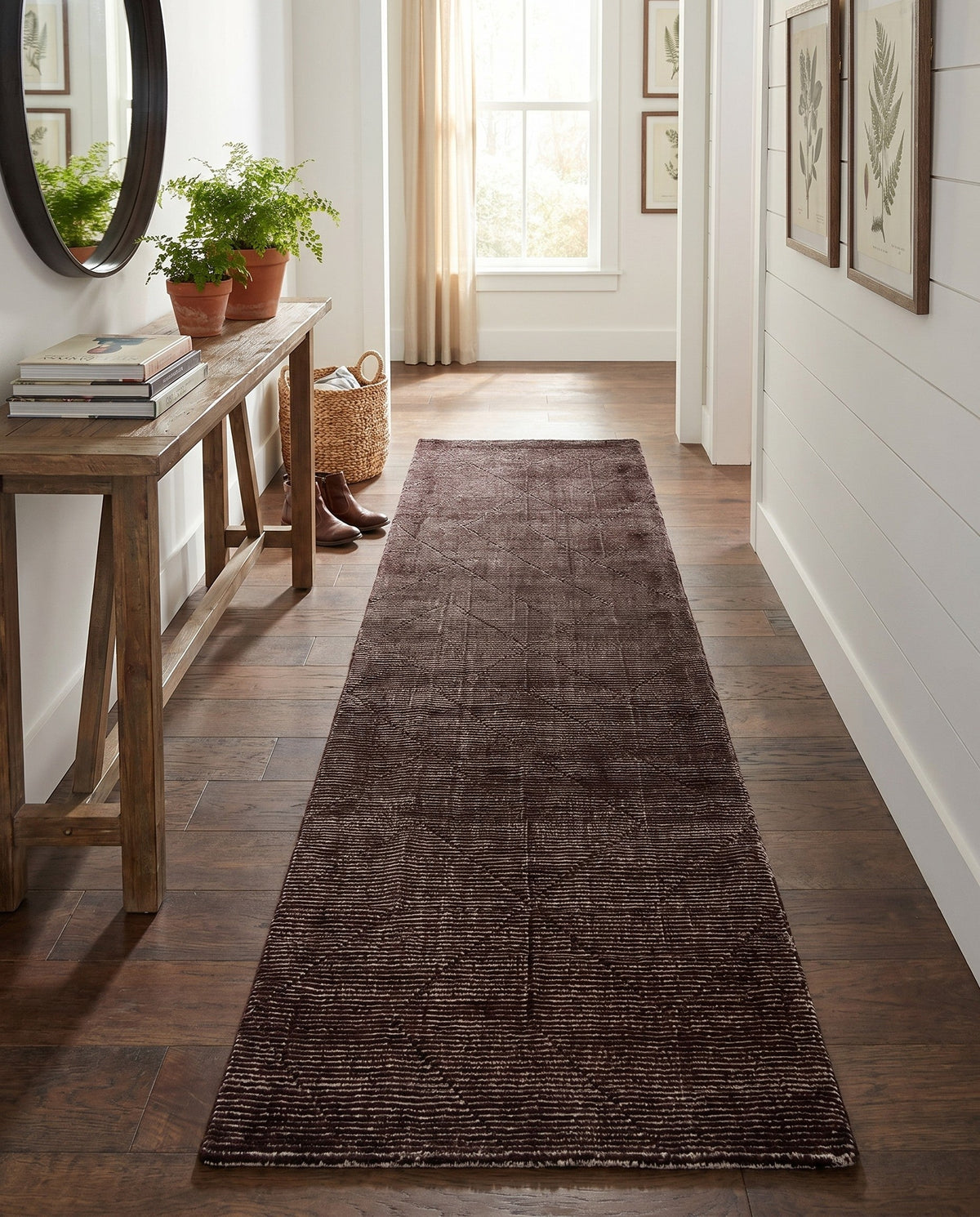Nordic Loom Geometric Collection Area Rug - Oslo Runner Jet Black  lifestyle 179