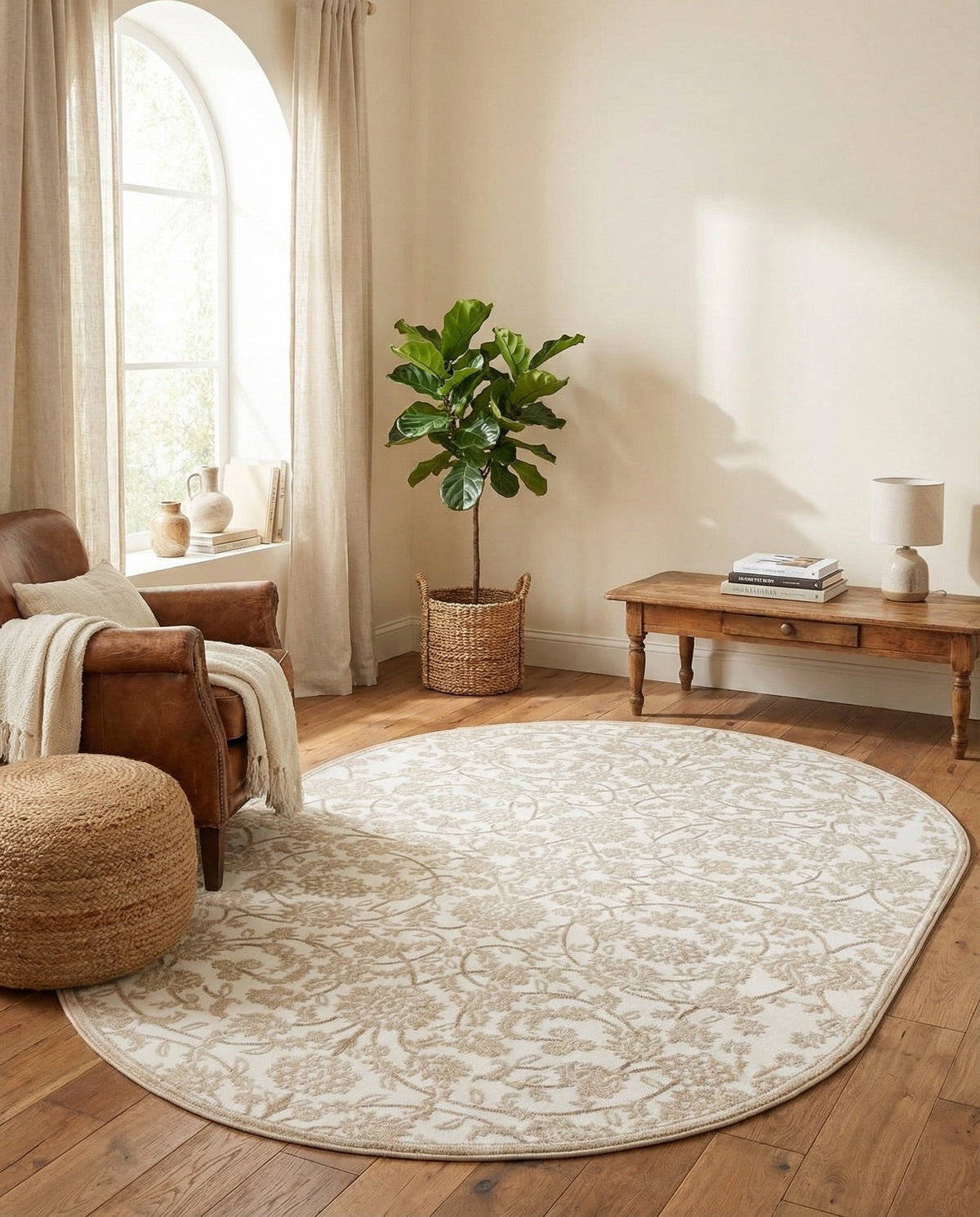 Andes Summit Collection Area Rug -  Chimborazo Oval Snow White  lifestyle 125