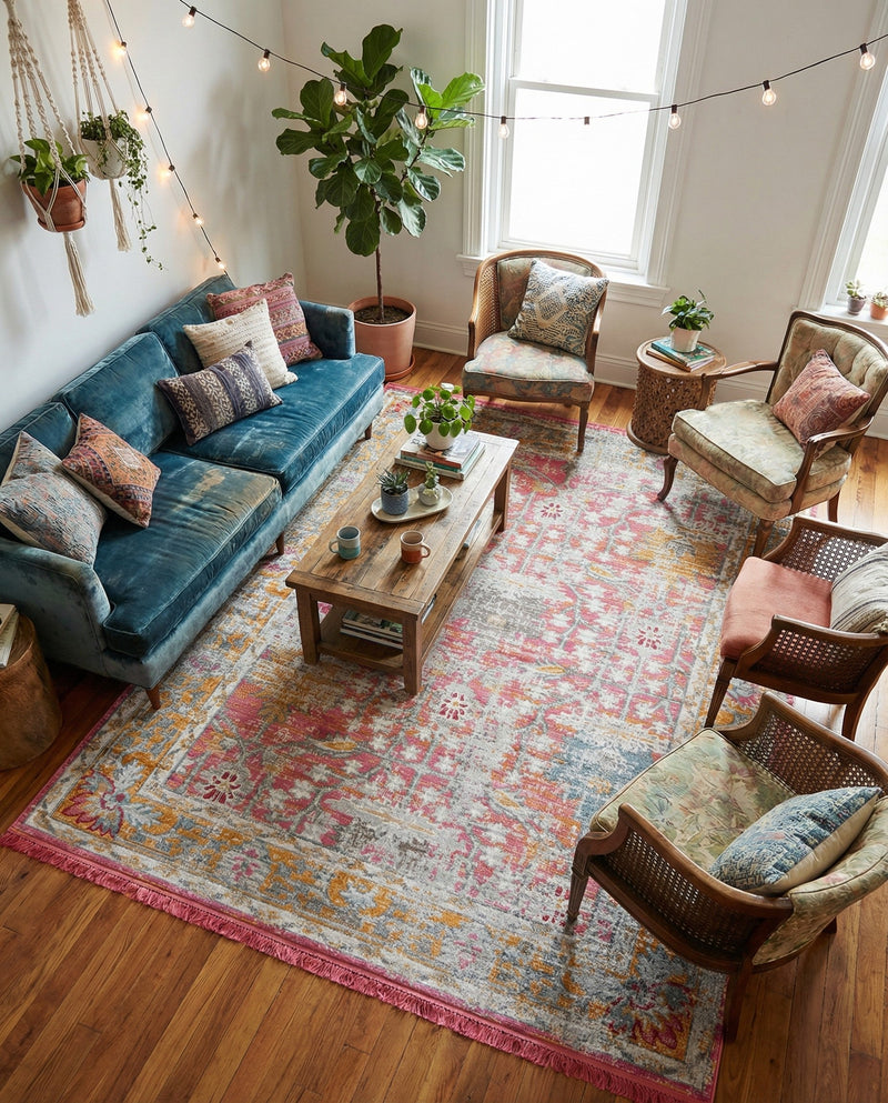 Arcadia Rugs Collection Area Rug -  Olympus Rectangle Pink  lifestyle 56